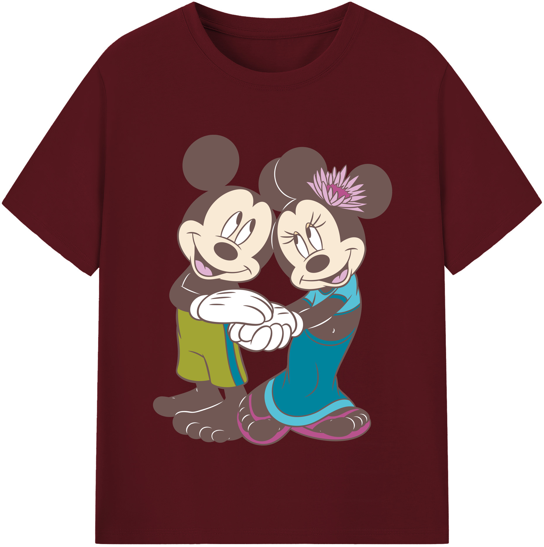 （画像用） ミッキーマウス Mickey Mouse 綿100％半袖Tシャツ（フロントプリント）